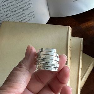 SOLD - Mexican Sterling silver statement ring, fits size 8